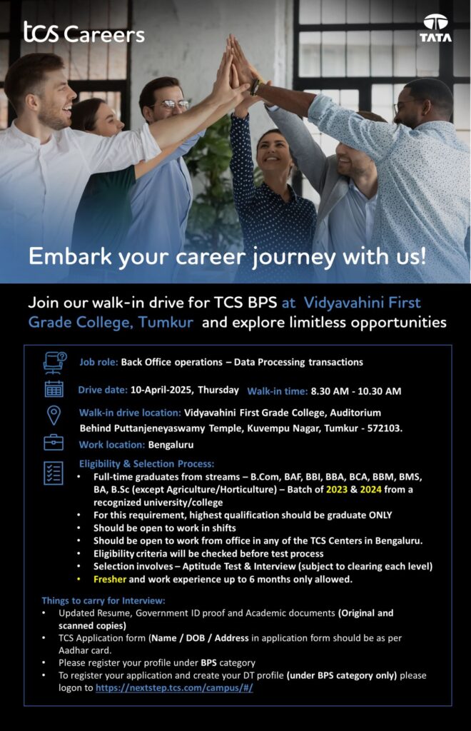 TCS Work Opportunities , mynextitcareer, My next it career